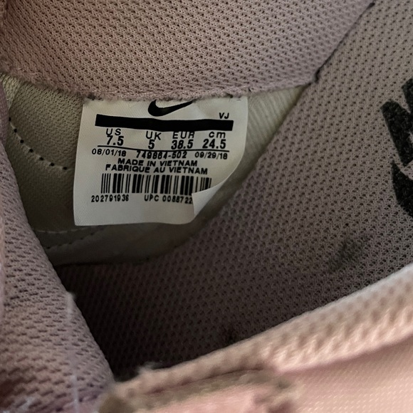 Nike Pink and Black Suede and Nylon Sneakers - Picture 10 of 10